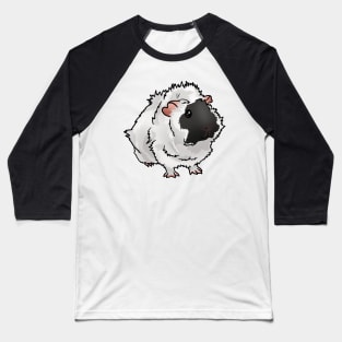 Black and White Abyssinian Guinea Pig Baseball T-Shirt